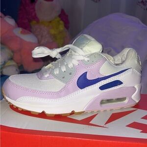 Nike Women's Sneakers - White, Purple, and Blue